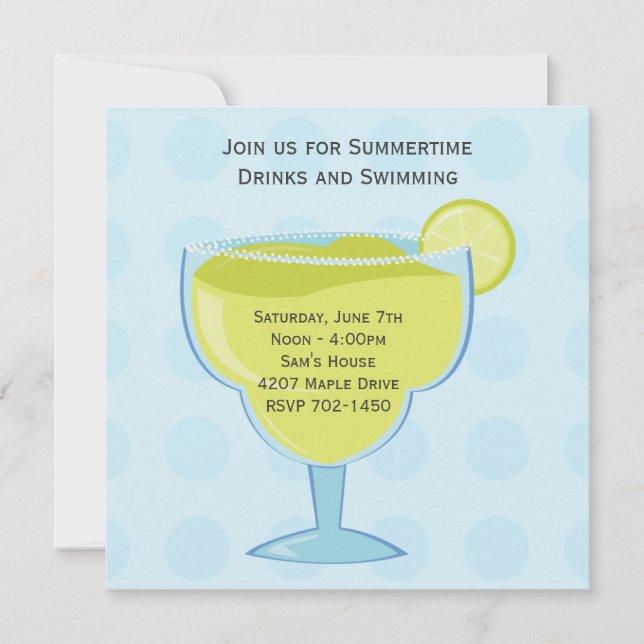 Invitación del fiesta del verano (Anverso)