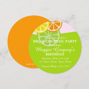 Invitación del fiesta del verano de la fruta