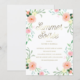 Invitación del fiesta del verano de Soirée el  