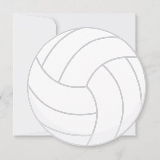 Invitación del fiesta del voleibol del tema de los (Anverso)