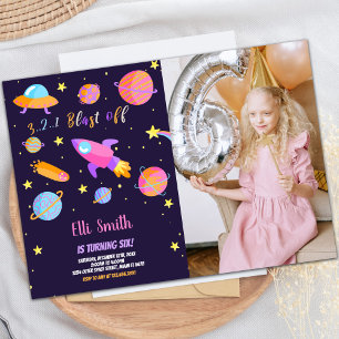 Invitación del Fiesta espacial personalizado Kids