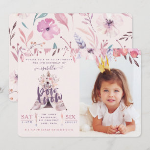 invitación del fiesta fotográfico de cumpleaños de