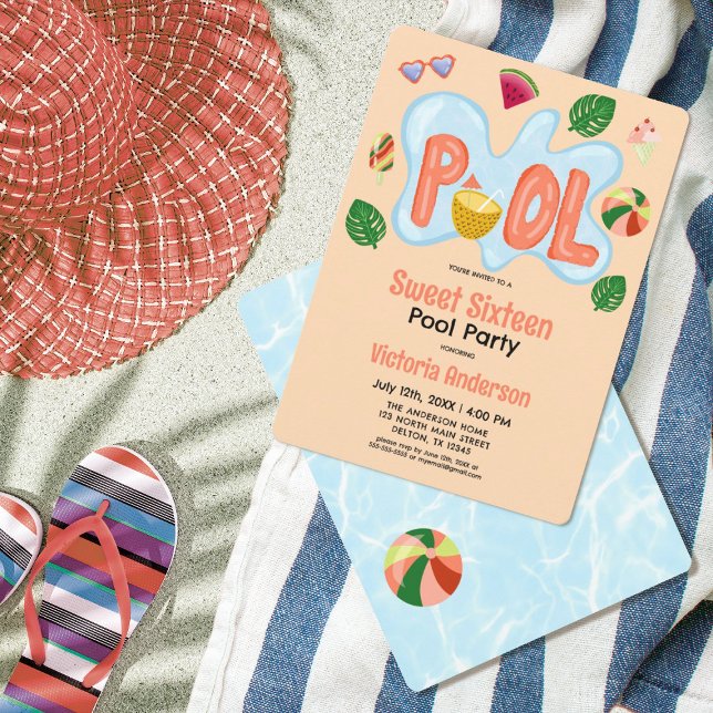 Invitación del Fiesta Guay Tropical Summer Pool 16 (Subido por el creador)