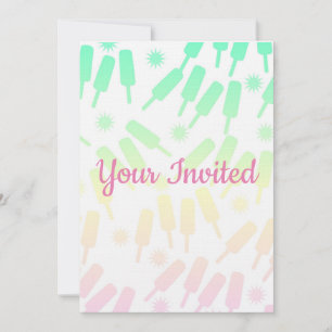 Invitación del Fiesta Ice Pop Kids