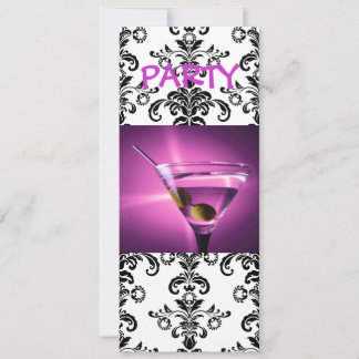 Invitación del fiesta morado martini damascar