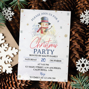 Invitación del Fiesta navidades Snowman