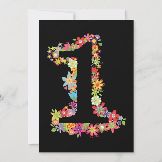 Invitación del Fiesta número 1 del primer cumpleañ (Anverso)