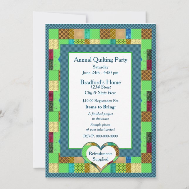 INVITACIÓN DEL FIESTA QUE ACOLCHA - MELODÍA DE (Reverso)