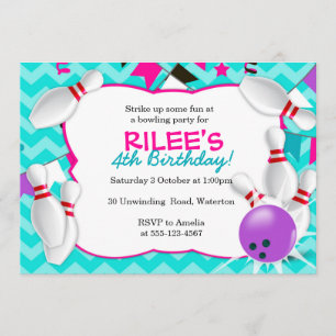 Invitación del fiesta que rueda - CHICAS