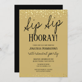 Invitación del Fiesta Sip Sip Hooray Elegant Gold