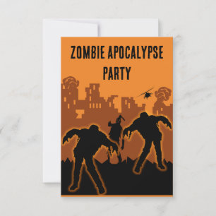 Invitación del Fiesta zombi apocalypse