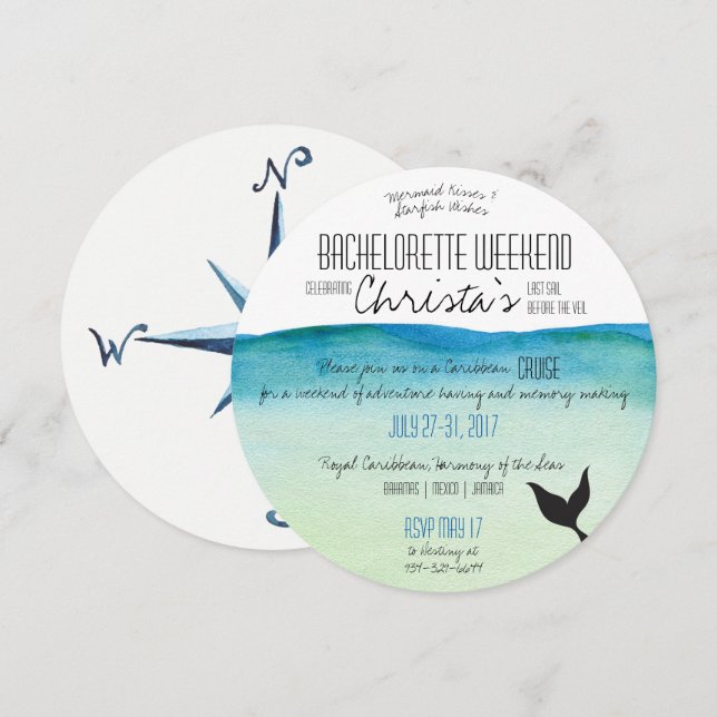 Invitación del fin de semana de Bachelorette del (Anverso / Reverso)