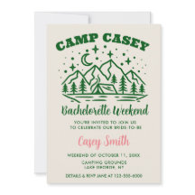 Invitación del FIN de semana del CAMP BACHELORETTE