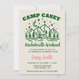 Invitación del FIN de semana del CAMP BACHELORETTE