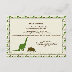 Invitación del fondo del dinosaurio