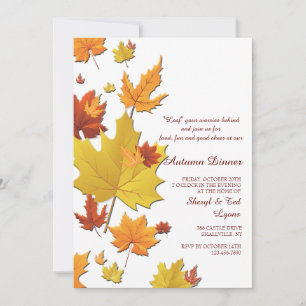 Invitación del fondo del otoño