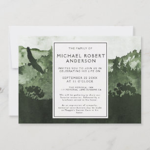 Invitación del funeral conmemorativo de los bosque