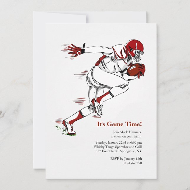 Invitación del fútbol americano (Anverso)