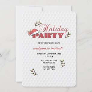 Invitación del Gorra de feriado de Santa