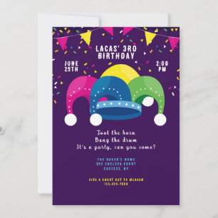 Invitación del Gorra de Jester