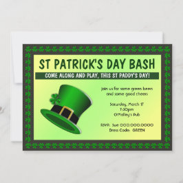 Invitación del Gorra St Patrick's Day Bash