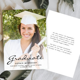 invitación del gráfico Black Script Grad 2025