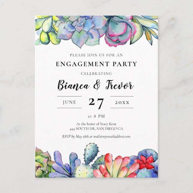 Invitación del grupo de compromiso de cactus exito (Anverso)