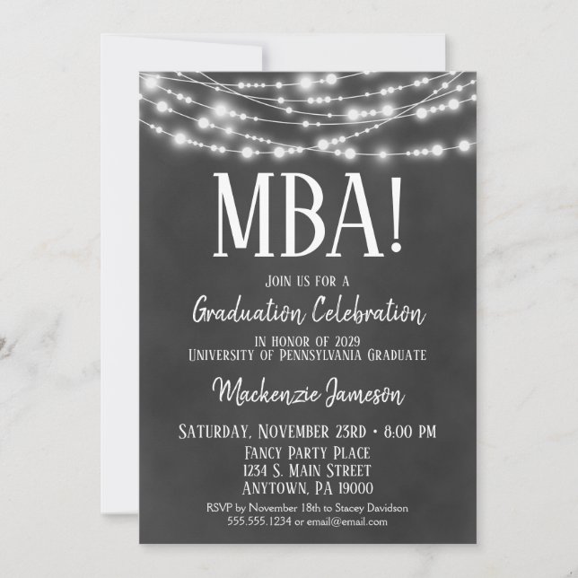 Invitación del grupo de graduación del administrad (Anverso)
