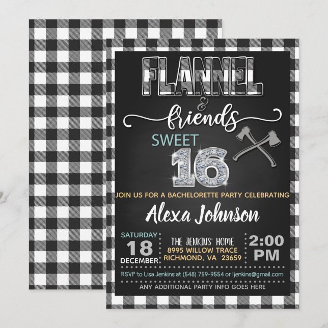 Invitación del grupo Flannel & Friends - WH (Anverso / Reverso)