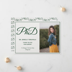 Invitación del guión de la foto verde blanca de gr