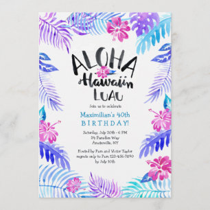 Invitación del Hawaiian de la hawaiana