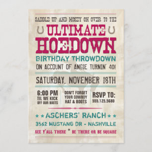 Invitación del Hoedown
