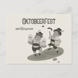 Invitación del hombre bávaro divertido a la postal