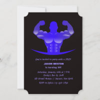 Invitación del hombre muscular