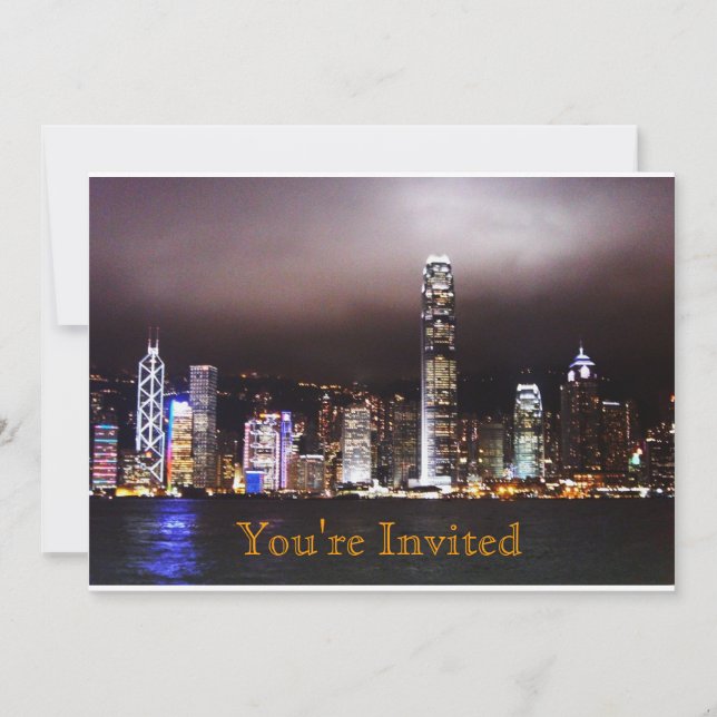 Invitación del horizonte de la ciudad (Anverso)