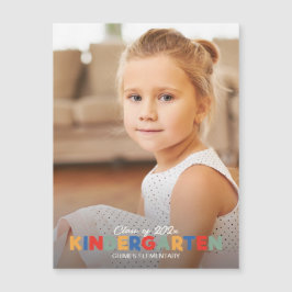 Invitación del imán de graduación de jardines de i