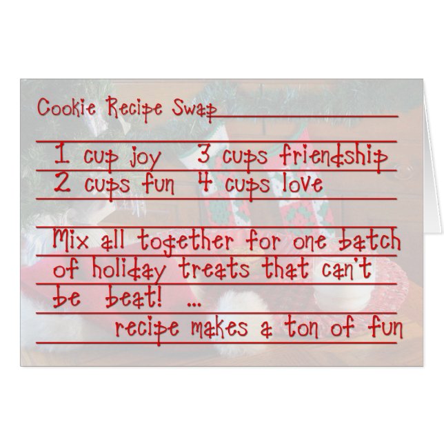 Invitación del intercambio de la receta (Anverso (Horizontal))