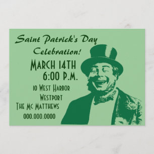 Invitación del irlandés del fiesta del día de San