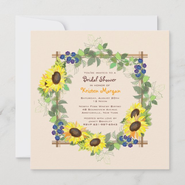 Invitación del jardín del verano (Anverso)