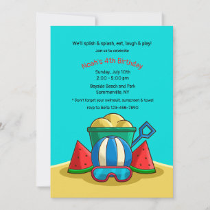 Invitación del juego de la playa