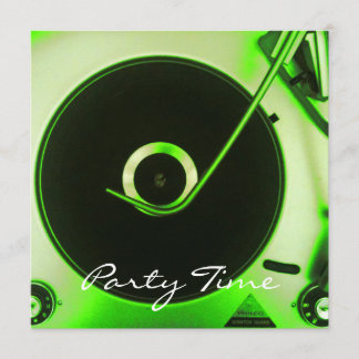 Invitación del jugador de grabación de vinilo retr