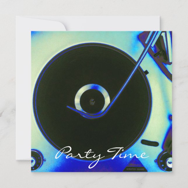 Invitación del jugador de grabación de vinilo retr (Anverso)