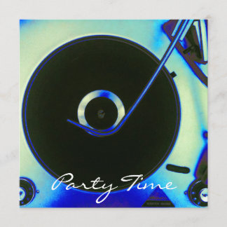 Invitación del jugador de grabación de vinilo retr