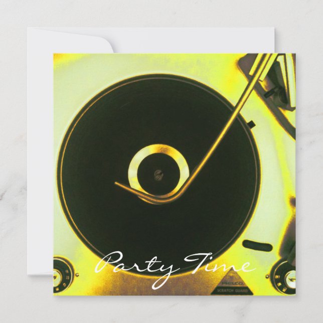 Invitación del jugador de grabación de vinilo retr (Anverso)
