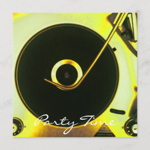 Invitación del jugador de grabación de vinilo retr