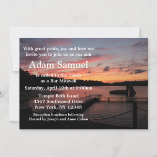 Invitación del lago camp de la puesta del sol