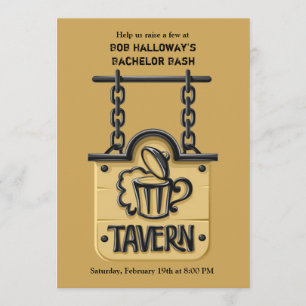 Invitación del letrero de la taberna