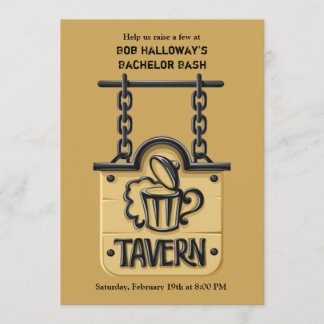 Invitación del letrero de la taberna