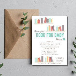 Invitación del libro para Baby Shower