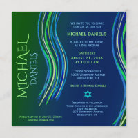 Invitación del mantón de rezo de Mitzvah de la